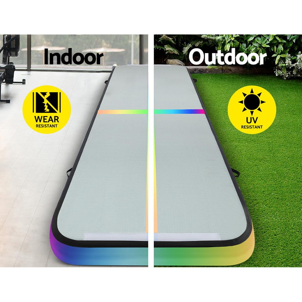 Everfit 4M Air Track Gymnastics Tumbling Exercise Mat Inflatable Mats 20CM Thick + Pump - SportZone.co.nz