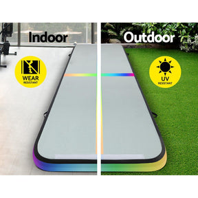 Everfit 4M Air Track Gymnastics Tumbling Exercise Mat Inflatable Mats + Pump - SportZone.co.nz