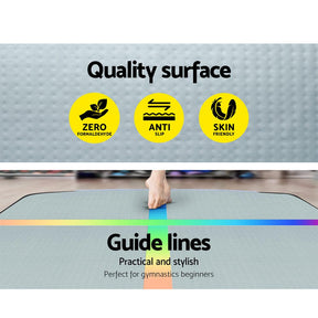 Everfit 4M Air Track Gymnastics Tumbling Exercise Mat Inflatable Mats + Pump - SportZone.co.nz