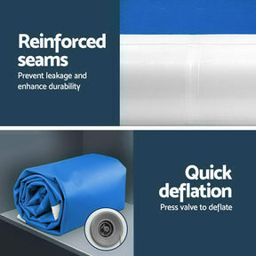 Everfit 5X1M Inflatable Air Track Mat 20CM Thick with Pump Tumbling Gymnastics Blue - SportZone.co.nz