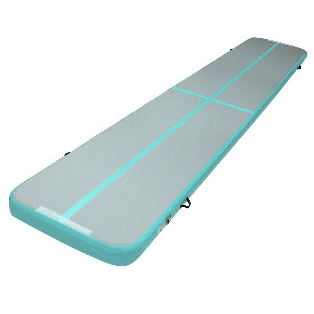 Everfit GoFun 5X1M Inflatable Air Track Mat Tumbling Floor Home Gymnastics Green - SportZone.co.nz