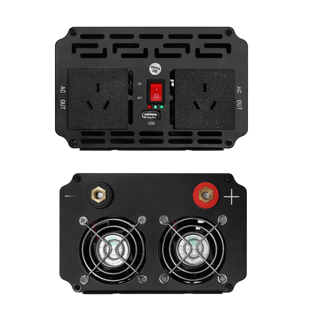 Giantz Power Inverter 1000W or 2000W Pure Sine Wave 12V - 240V Camping Boat Caravan - SportZone.co.nz