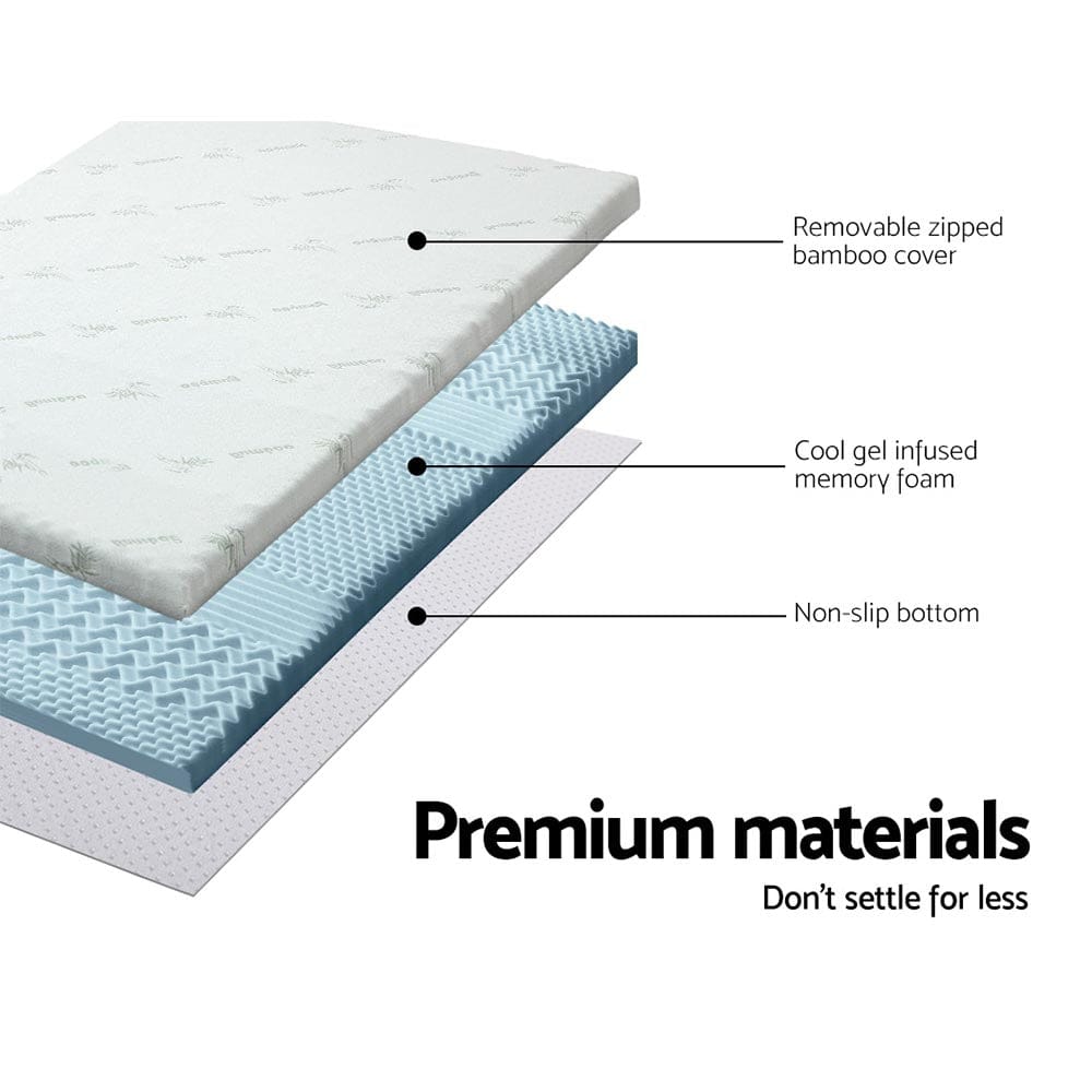 Giselle Bedding Memory Foam Mattress Topper 7 - Zone 5cm Single - SportZone.co.nz