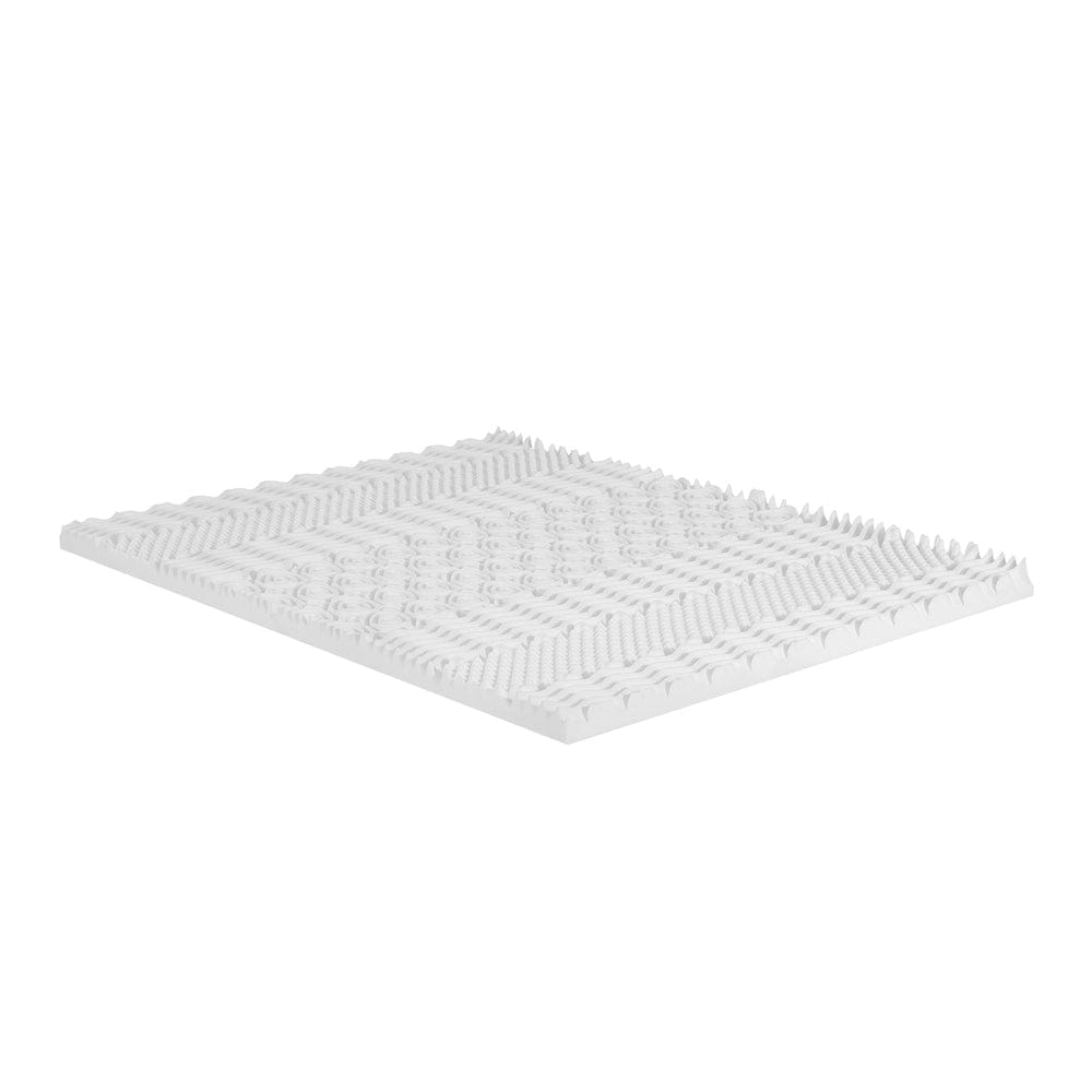 Giselle Bedding Memory Foam Mattress Topper 7 - Zone Airflow Pad 8cm Single White - SportZone.co.nz