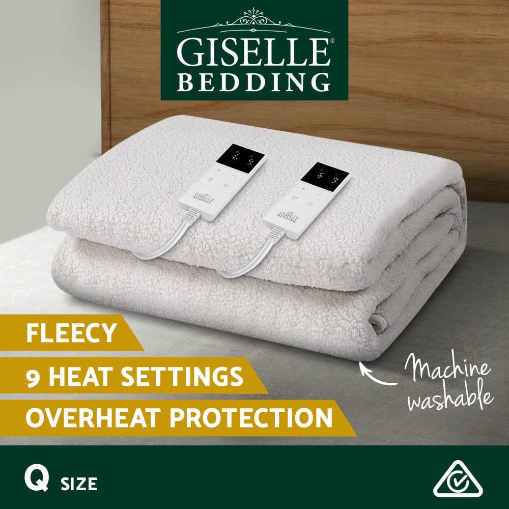Giselle Bedding Queen Size Electric Blanket Fleece - SportZone.co.nz