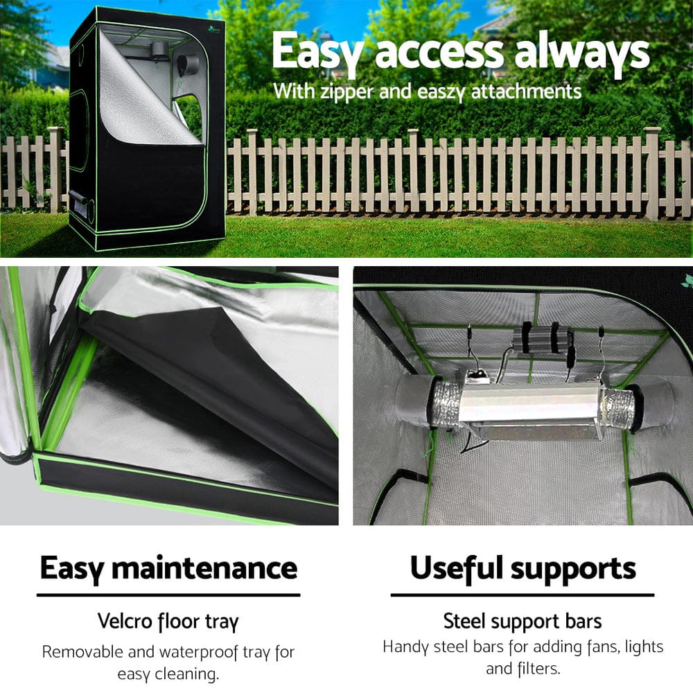 Greenfingers Grow Tent 900x90x180CM 1680D Hydroponics Kit Indoor Plant Room System - SportZone.co.nz
