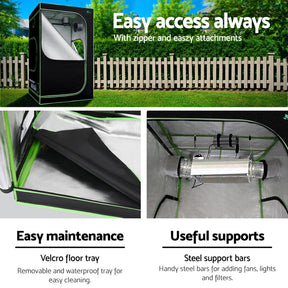 Greenfingers Grow Tent 900x90x180CM 1680D Hydroponics Kit Indoor Plant Room System - SportZone.co.nz