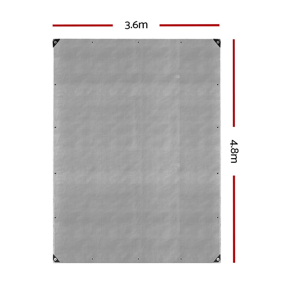 Instahut Tarp Tarpaulin 3.6x4.8m Canvas Camping Heavy Duty Sun Cover - SportZone.co.nz