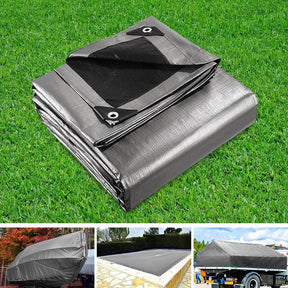 Instahut Tarp Tarpaulin 3.6x6m Canvas Camping Heavy Duty Sun Cover - SportZone.co.nz