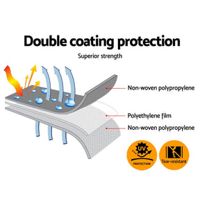 Instahut Tarp Tarpaulin 6x7.3m Canvas Camping Heavy Duty Sun Cover - SportZone.co.nz