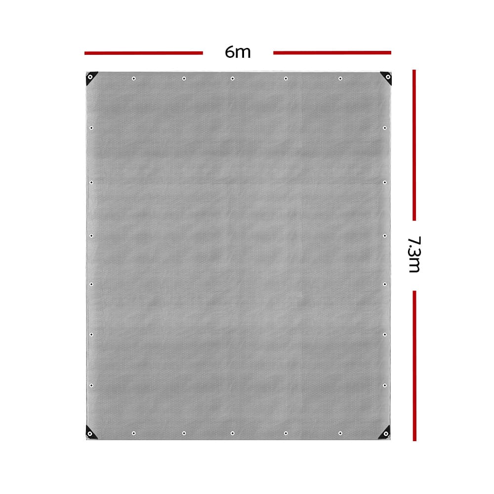 Instahut Tarp Tarpaulin 6x7.3m Canvas Camping Heavy Duty Sun Cover - SportZone.co.nz