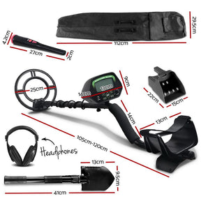 Metal Detector 220MM Deep Sensitive Waterproof Pinpointer Treasure Hunter Shovel - SportZone.co.nz