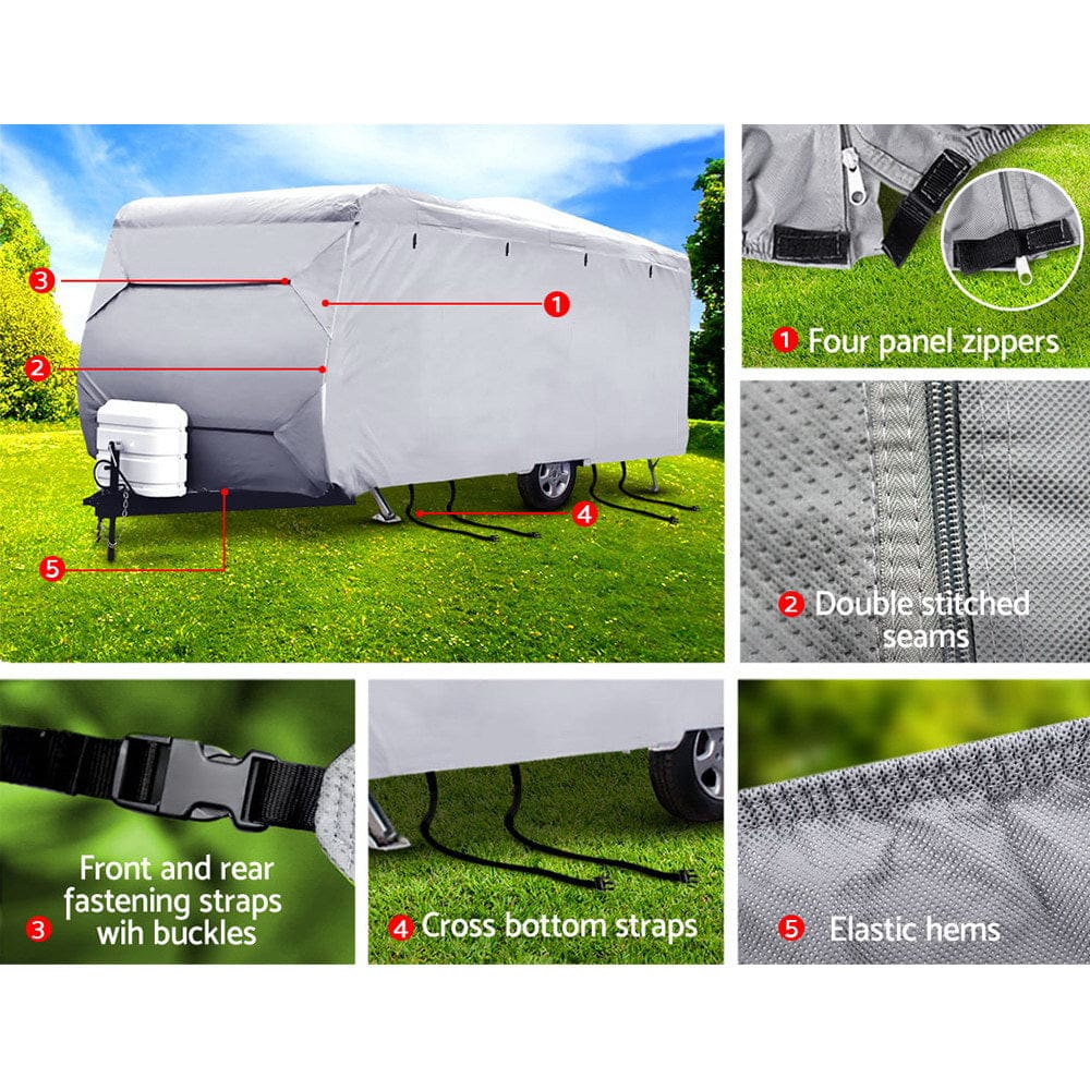 Weisshorn 20 - 22ft Caravan Cover Campervan 4 Layer UV Water Resistant - SportZone.co.nz