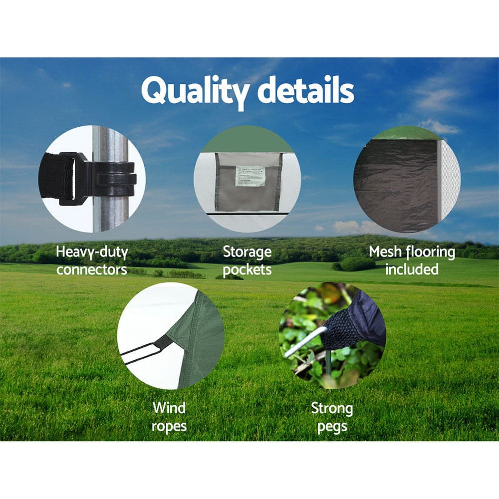 Weisshorn Double Camping Shower Toilet Tent Outdoor Portable Change Room - SportZone.co.nz