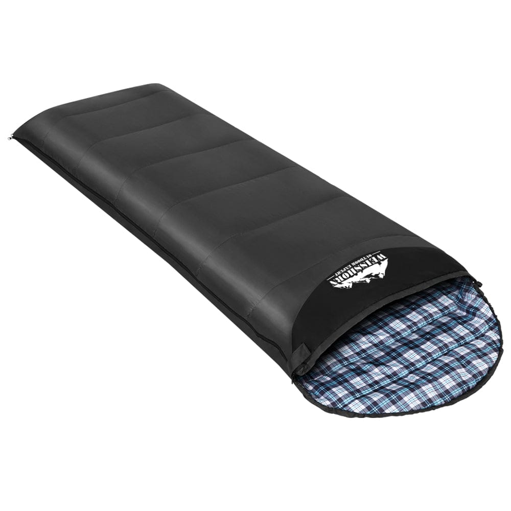 Weisshorn Sleeping Bag Single Thermal Camping Hiking Tent Grey 0°C - SportZone.co.nz